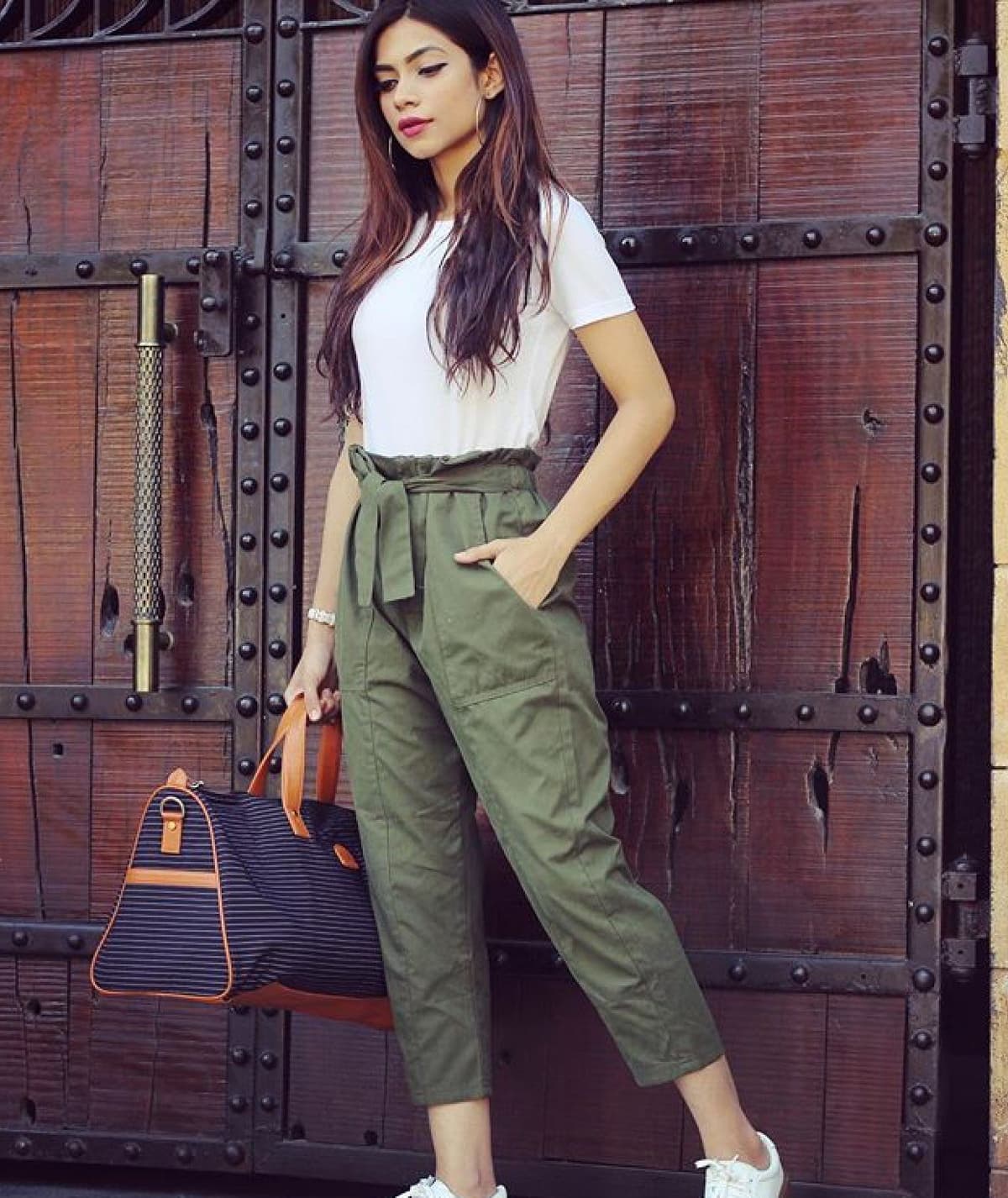 Girl holding bag